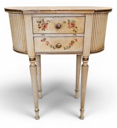 Antique Hand Painted Country Style Sewing Table