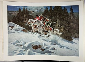Frank C. McCarthy Greenwich Workshop 1987 Print - In The Land Of The Winter Hawk