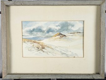 Signed Judy Knowles Watercolor - Beach Dunes
