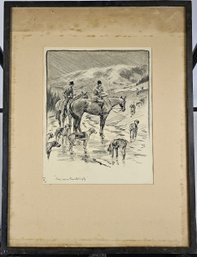 F.A Stewart Drawing Illustration 1939 - The Fox That Walked On The Water