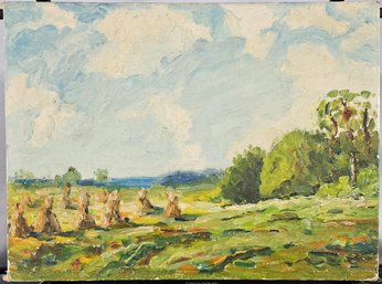 Unsigned Oil On Artist Board - Landscape Scene