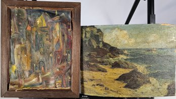 Pair Of Small Oil Paintings