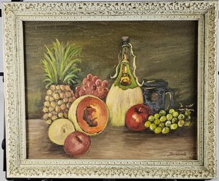 Signed Beraceli Oil On Canvas - Still Life Fruit