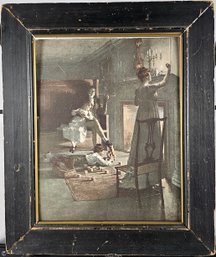 Vintage Print By William Ladd Taylor - Home-keeping Hearts Are Happiest