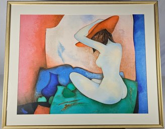 Claude Gaveau Print - Nude Woman With Hat