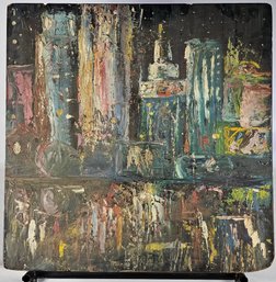 Oil Painting On Board Impressionism Style - Cityscape