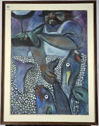 Signed Basso 1981 Pastel On Paper - Butcher