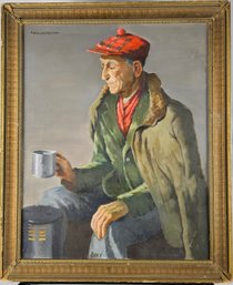 Signed Harold B. Slingerland Oil On Canvas - Male Portrait
