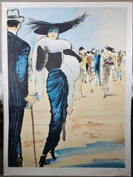 Very Large Signed Rene Gruau Print - La Revue Balmain