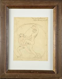 Wilhem Hunt Diederich Pencil Drawing Study - Couple