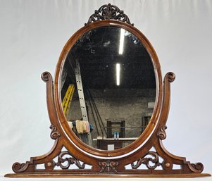 Antique Mahogany Swivel Vanity Mirror