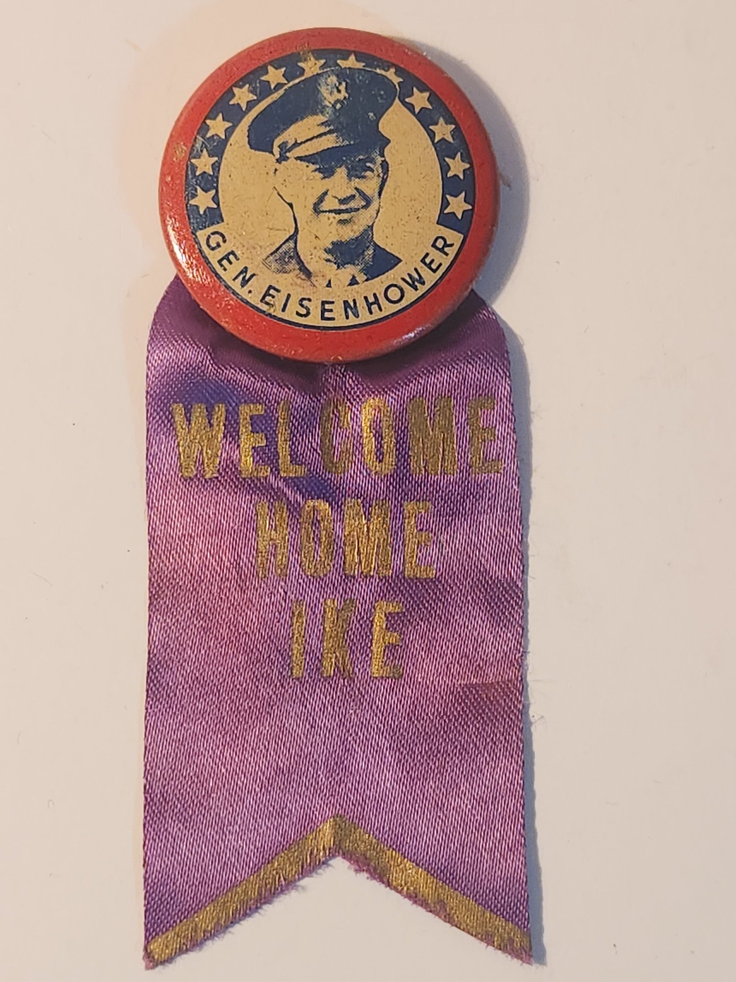 Welcome Pin General Eisenhower Welcome Home Pin #13045 | Auctionninja.com
