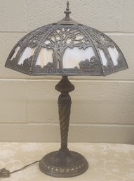 Slag Glass Panel Lamp
