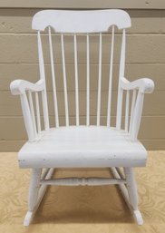 White Painted Nichols And Stone Rocking Chair