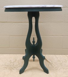 Oval Marble Top Lamp Table