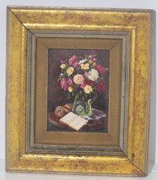 Miniature  Still Life Painting On Board