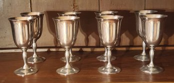 Set Of 8 Metawa  Holland Pewter Goblets