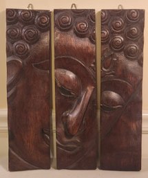 3 Section Carved Wall Panel