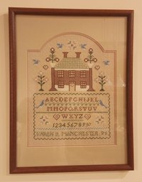 Framed Needle Point Sampler By Karen Manchester