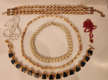 Six Costume Jewelry Necklaces