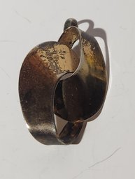 Hand Crafted Mid Century Laquered  Silver Pendant