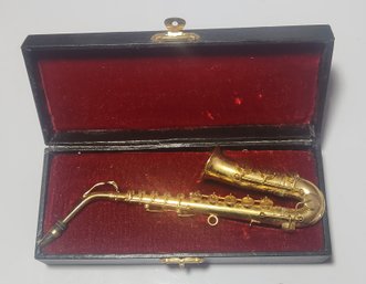 Miniature Brass Saxophone