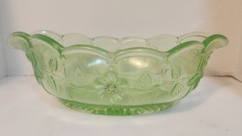 Uranium Glass Fruit Bowl