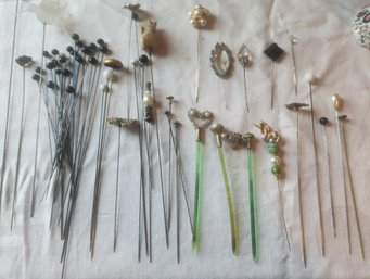 Collection Of 50 Hat And Stick Pins