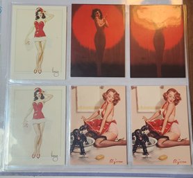 Six Bettie Page Promotional And Prototype Cards