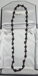 24' Garnet Cluster Necklace