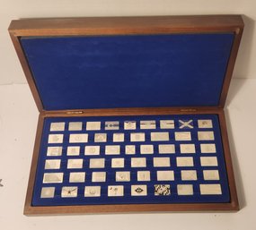 50 Piece Sterling Silver Flags Of The United States Ingot Set