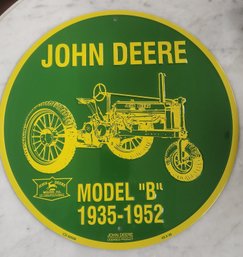Embossed Aluminum John Deere Tractor Sign