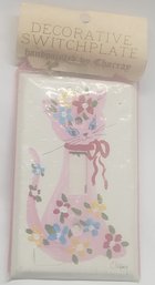 Vintage Cat Switch Plate Hand Painted By Charay
