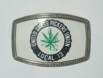 United Grass Pickers Union Local Thirteen Belt Buckle