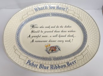 1954 Pabst Blue Ribbon Beer Advertising Platter