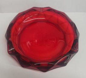 Ruby Glass Cigar Ashtray