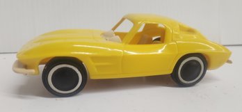 1960's Hard Yellow Plastic Toy Corvette