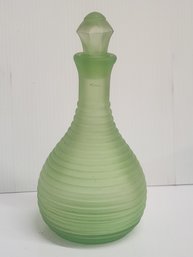 Frigidaire Ripped Frosted Uranium Glass Refrigerator Water Bottle