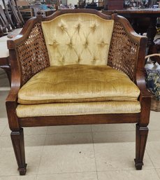 1970's Goldvupholstered Livingroom Arm Chair