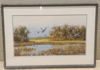 H.Swanson Painting Of Geese