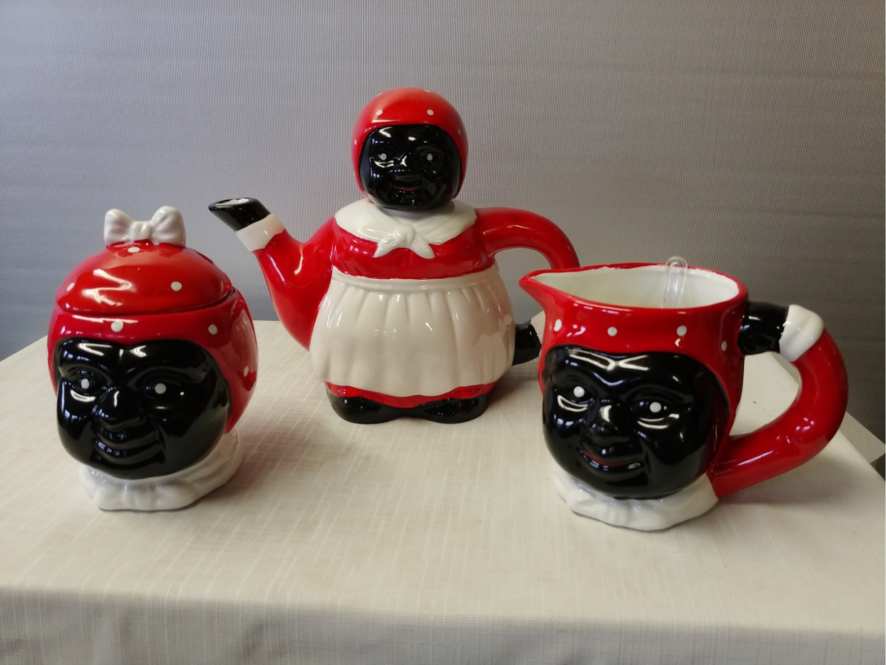 3-piece Ceramic Aunt Jemima Tea Set #2598 | Auctionninja.com