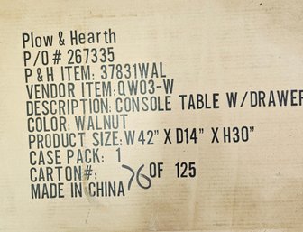 Plow And Hearth Console Table With Drawer