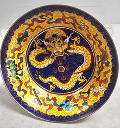 Chinese Cloisonne Dragon Bowl In Excellent Condition And Color