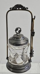 Antique, Poole Silver Co. Pickle Castor With Tongs