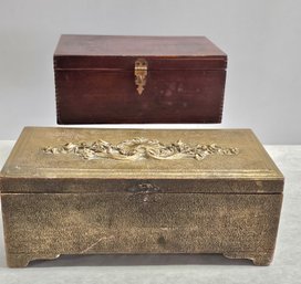 Lot Of 2 Vintage Wooden Boxes