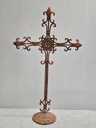 French, Fleur De Lis Metal Cross