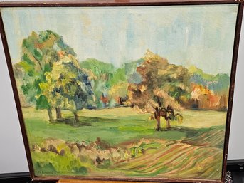 1971 - Imprerssionist, Landscape Painting By M.kingman - 18.5' X 20.5'