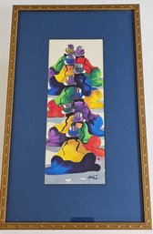 Colorful, Signed Original Watercolor Painting
