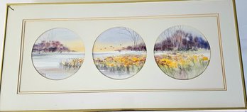 Long - 1984 Original Watercolor Paintings Signed By The Artist