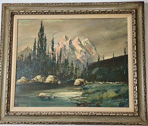 Large, Oil On Canvas Painting Signed, Vladimir